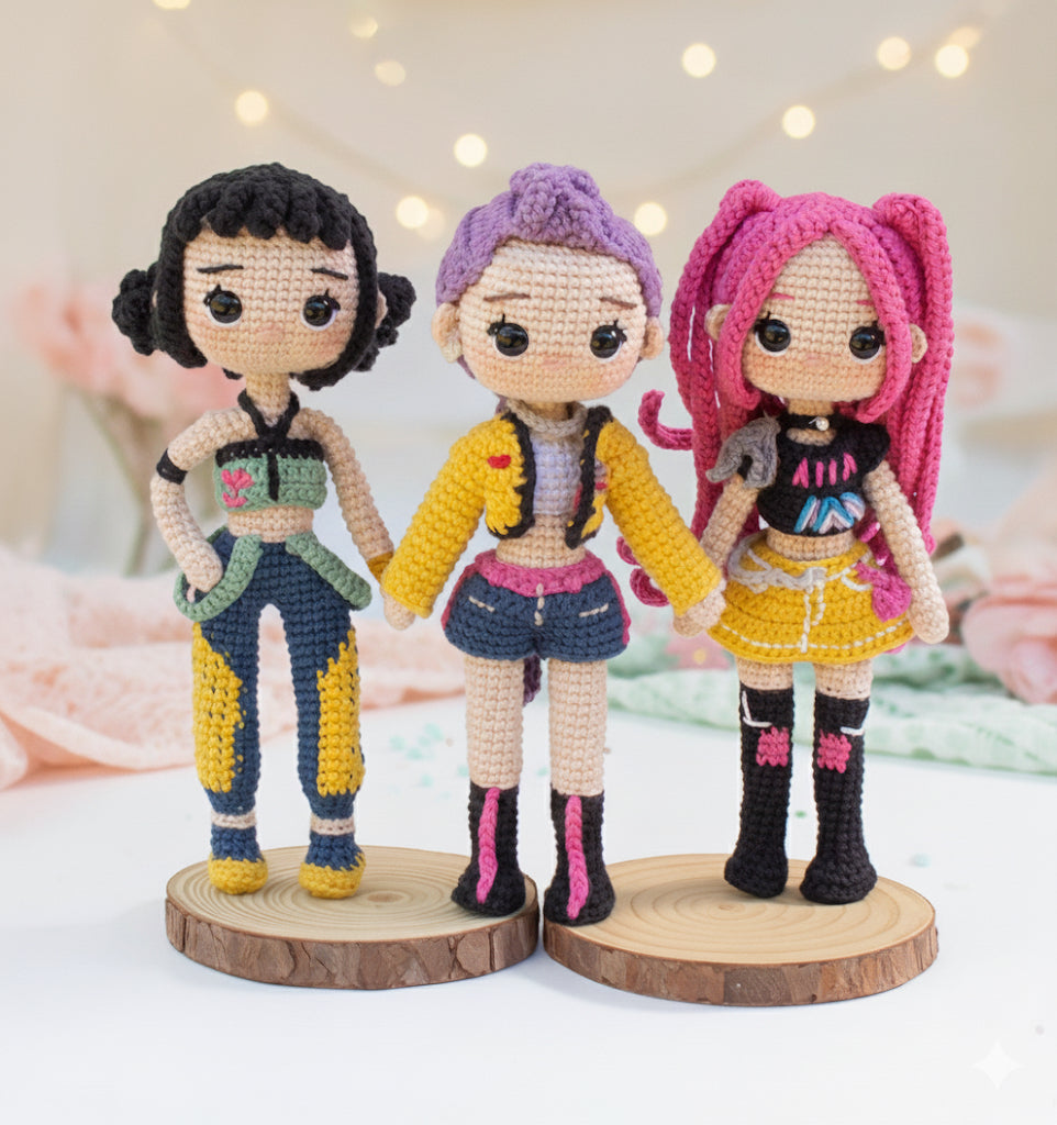 Amigurumis Gerreras Kpop (Kpop Demon Hunters)